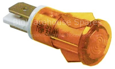 Indicator light ø 12mm yellow 230V connection male faston 6.3mm