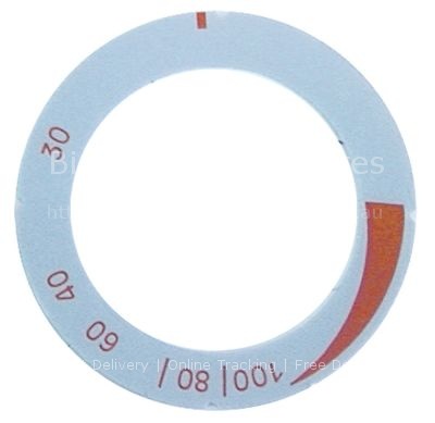 Knob dial plate thermostat t.max. 110°C ED ø 63mm ID ø 45,5mm si