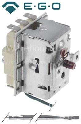 Safety thermostat switch-off temp. 100C 3-pole 20A probe  4mm