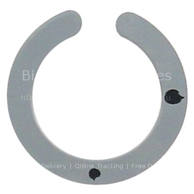 Knob dial plate gas tap without ignition flame grey