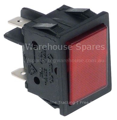 Indicator lamp mounting measurements 30x22mm red indicator light