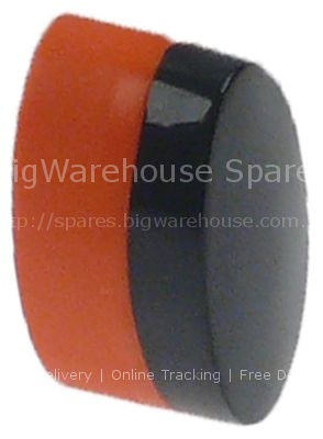 Push button external size 11x21mm black/orange