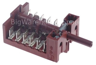Cam switch 4 operating positions 6NO sequence 0-1-2-3 16A shaft