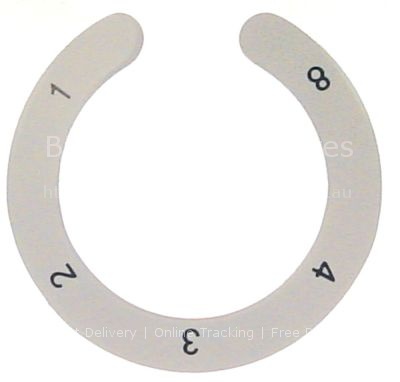 Knob dial plate energy regulator 1-4 + MAX grey
