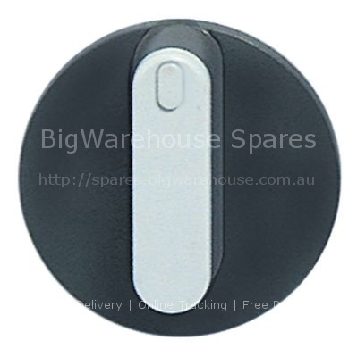 Knob switch zero mark ø 42mm shaft ø 5x5mm black