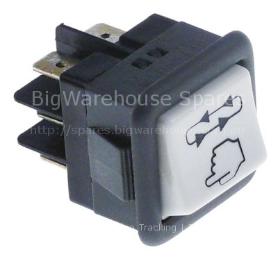 Rocker switch mounting measurements 25x25mm white 2CO 250V 16A c