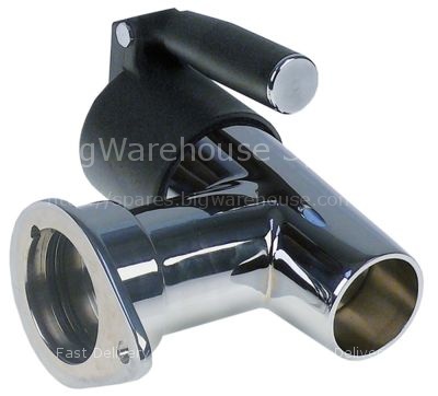 Drain tap chrome-plated L 202mm thread 2" push-in for pipe ø59mm