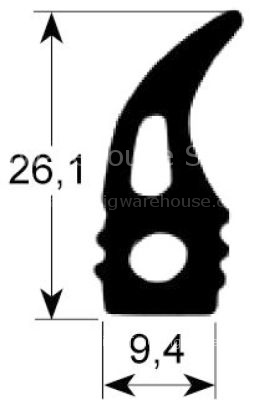 Door seal profile 2710 Qty supplied by meter