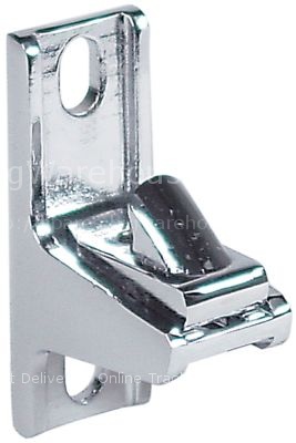Door catch L 58mm W 20mm H 35mm mounting distance 42mm chrome-pl