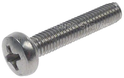 Flat-headed bolt thread M3 thread L 16mm stainless steel DIN 798