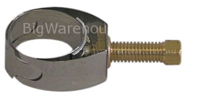 Hose clamp SS/brass ø 17-22mm width 11mm Qty 5 pcs