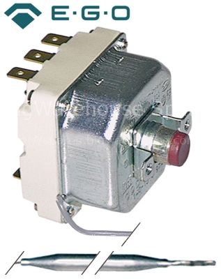 Safety thermostat switch-off temp. 115°C 3-pole 20A probe ø 6mm