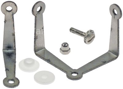 Mounting set for glass mounting