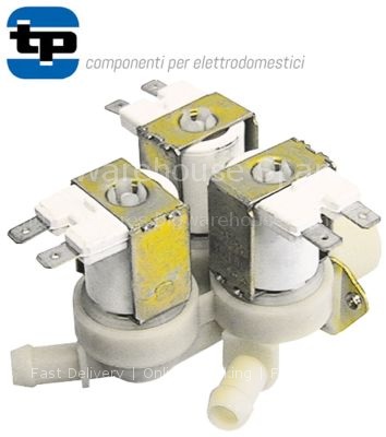 Solenoid valve triple straight 230VAC inlet 34