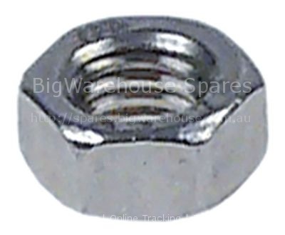 Hexagonal nut thread M5 H 4mm WS 8 SS DIN/ISO DIN 934 / ISO 4032