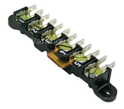 Power terminal block 6-pole max. 40A max 250V connection M6/male