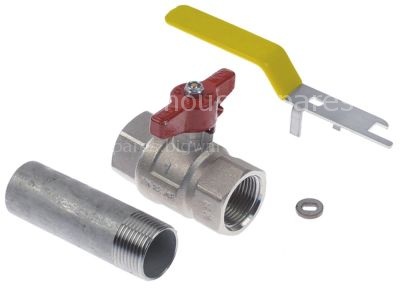Ball valve IT 1" set L 82mm butterfly/lever handle