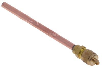 Schrader valve complete connection 1/4" SAE ø 6,35mm pipe length