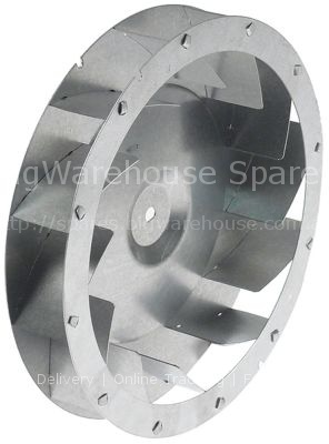 Fan wheel blades 12 D1 ø 160mm D2 ø 5x6mm H1 27mm