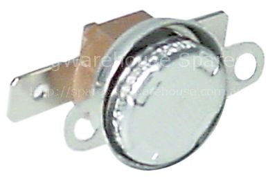 Bi-metal safety thermostat hole distance 23,5mm switch-off temp.