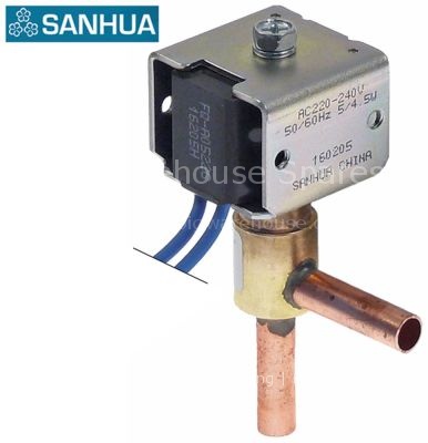 Solenoid valve single type  connection 1/4" L 45mm coolant R22/R