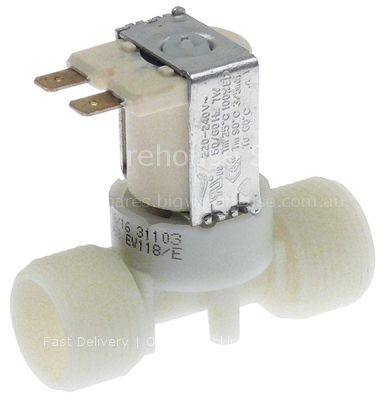 Solenoid valve single straight 230VAC inlet 3/4" outlet 3/4"