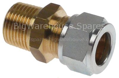 Screw pipe fitting thread 3/8" WS 19  ID ø 12 mm thread L 10/12m