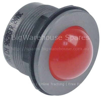 Indicator light LED mounting ø 25mm 24VDC red connection male fa