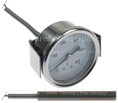 Thermometer mounting ø 60 mm t.max. 500 °C 0 up to +500°C probe