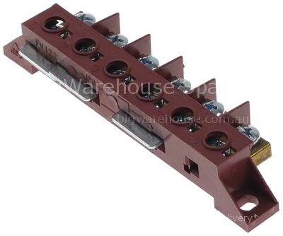 Power terminal block 6-pole max. 40A max 400V connection M6/M6 t