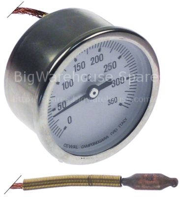 Thermometer mounting  52mm t.max. 350C 0 up to  350C probe