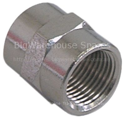 Sleeve thread 1/2" - 1/2" nickel-plated brass WS 26 total length