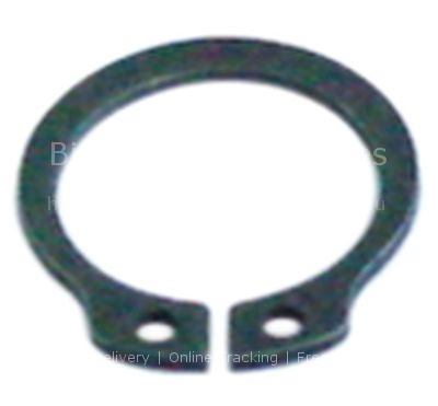 Retaining ring shaft  15mm thickness 1mm steel DIN 471