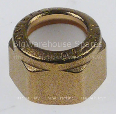 Union nut brass thread 1/2" for pipe ø 16mm with ring gasket