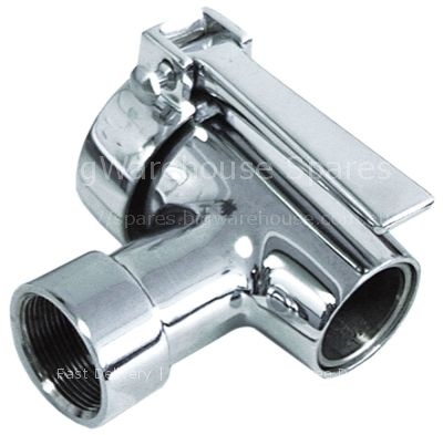 Drain tap with chrome-plated metal handle A 100mm B1 52mm B2 125