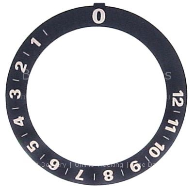 Knob dial plate black thermostat 1-12 rotation 270°