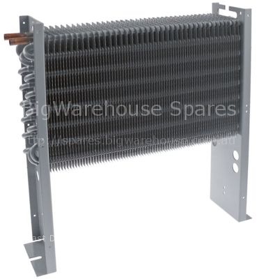 Evaporator L 350mm W 90mm H 375mm overall width 395mm connection
