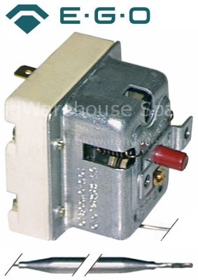 Safety thermostat switch-off temp. 344°C 1-pole 20A probe ø 6mm