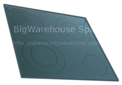 Ceramic plate with frame L 510mm W 548mm