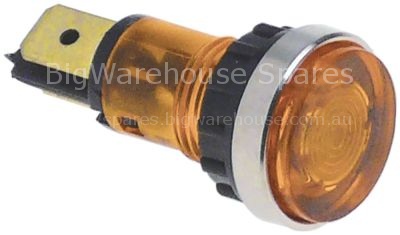 Indicator light ø 12mm 400V yellow connection male faston 6.3mm