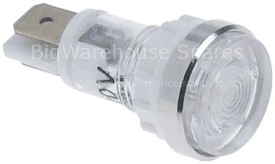 Indicator light  12mm 400V clear connection male faston 6.3mm