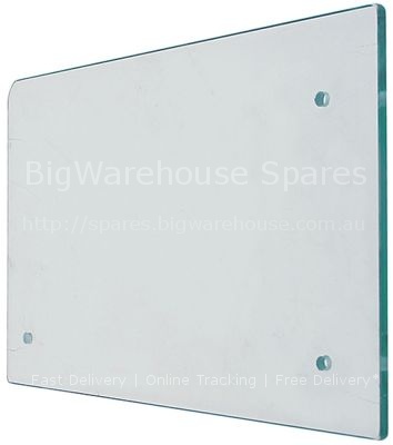 Glass panel L 190mm W 310mm mounting pos. lateral