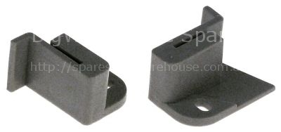 Fastening angle for glass plate mounting pos. right