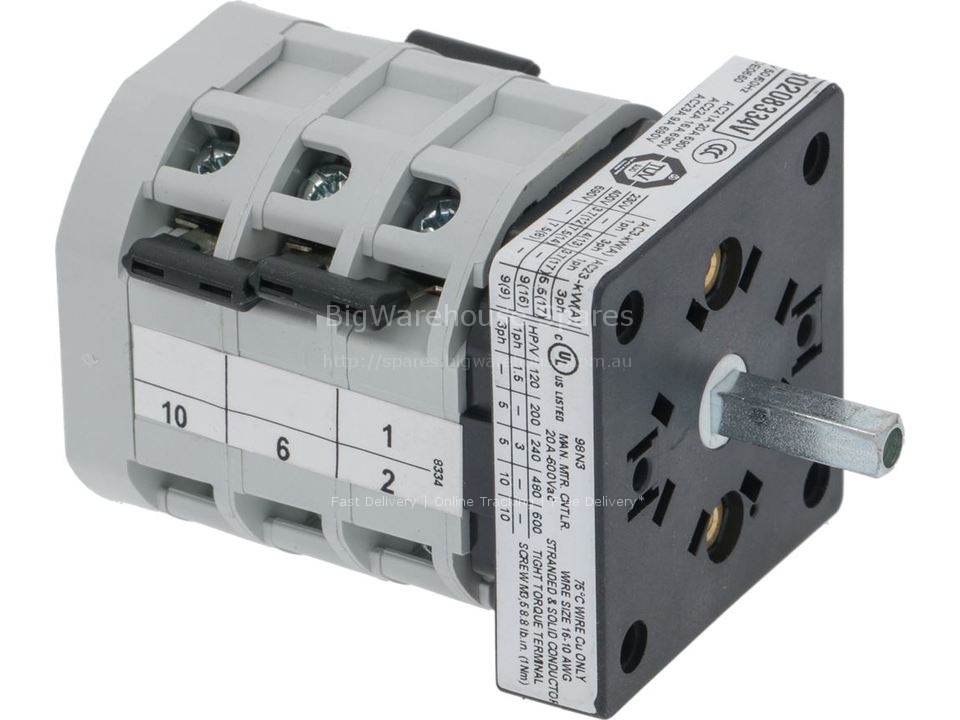 SWITCH 0-2 POSITIONS 25A 690V