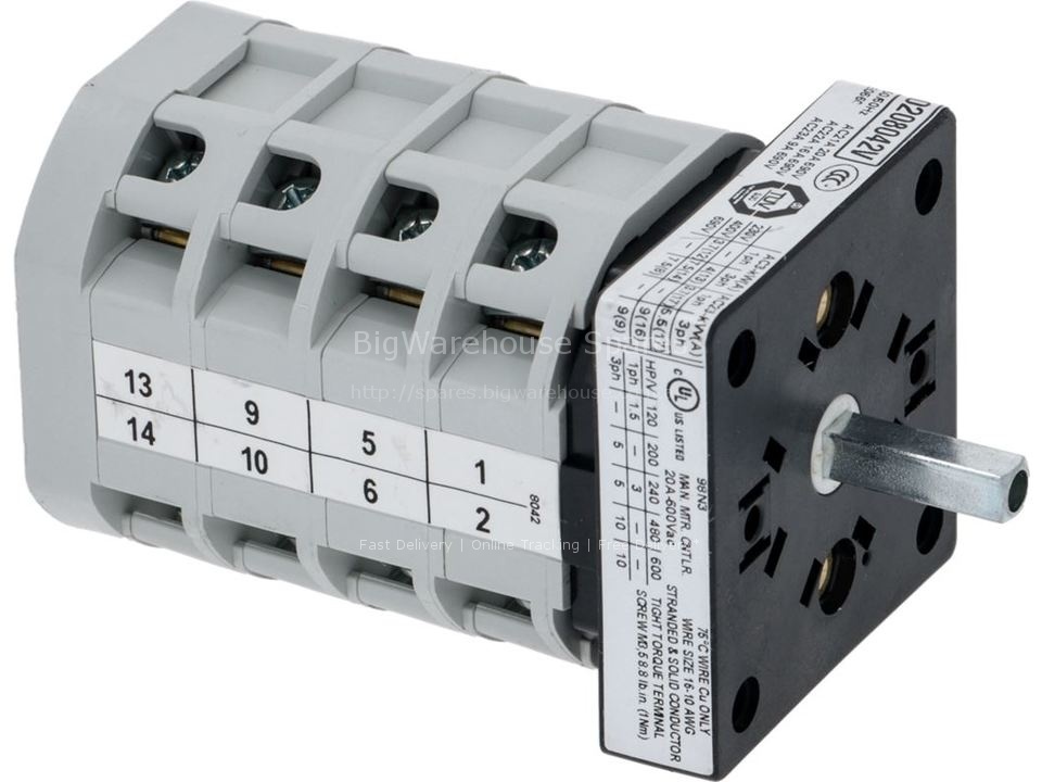 SWITCH 0-1 POSITIONS 20A 690V
