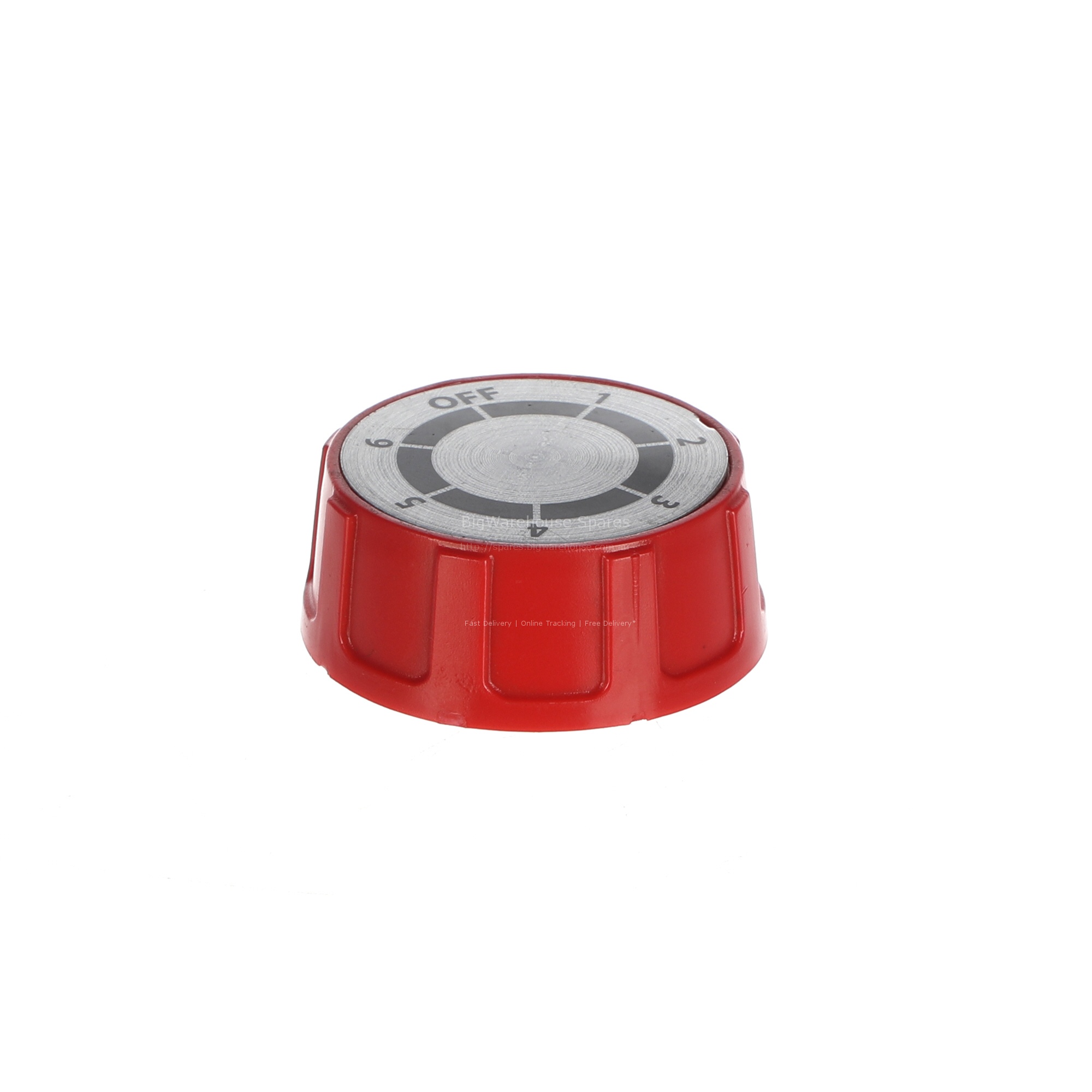 Knob, Red, 6 Heat, Off-1-6