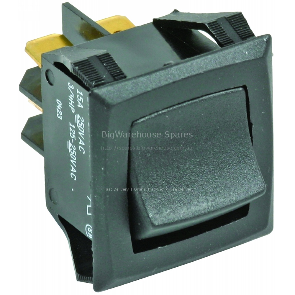 ROCKER SWITCH DPST BLACK