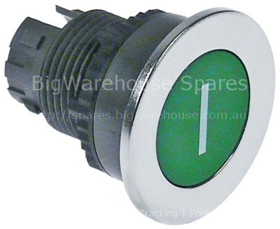 Push button mounting measurements 22mm green