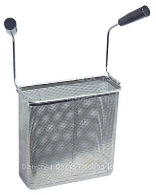 Pasta basket L1 105mm W1 250mm H1 240mm H3 440mm stainless steel