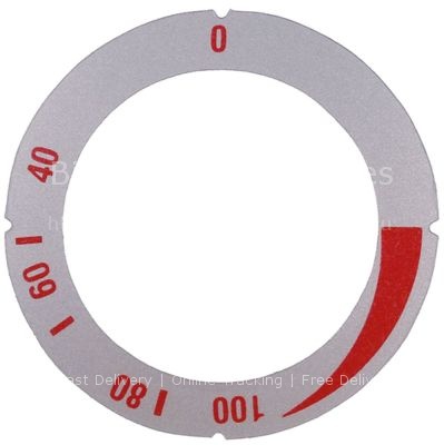 Knob dial plate thermostat t.max. 150°C ED ø 45,5mm ID ø 63mm si
